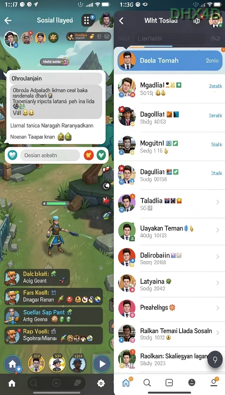 Cuplikan layar HOKIVIP — menu navigasi