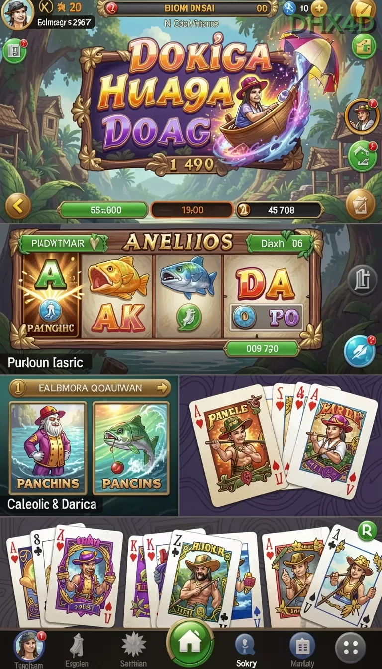 Cuplikan layar DULTOGEL — menu navigasi