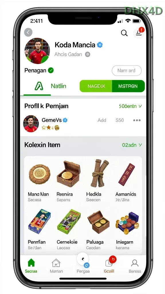 Cuplikan layar HOKIVIP — pengaturan akun